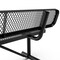 Flash Furniture Sigrid 6' Outdoor Bench w/Backrest, Metal Mesh Seat and Backrest and Steel Frame in Black w/Anchors SLF-AG4HUT2-H48L-BK-GG - alternate 10